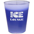 1 1/2 Oz. Coolview Colored Shot Glass with Clear Bottom (White/Blue)